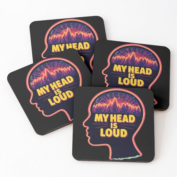 Item preview, My Head Is Loud – Overstimulated Mind Design designed and sold by Katzpy.