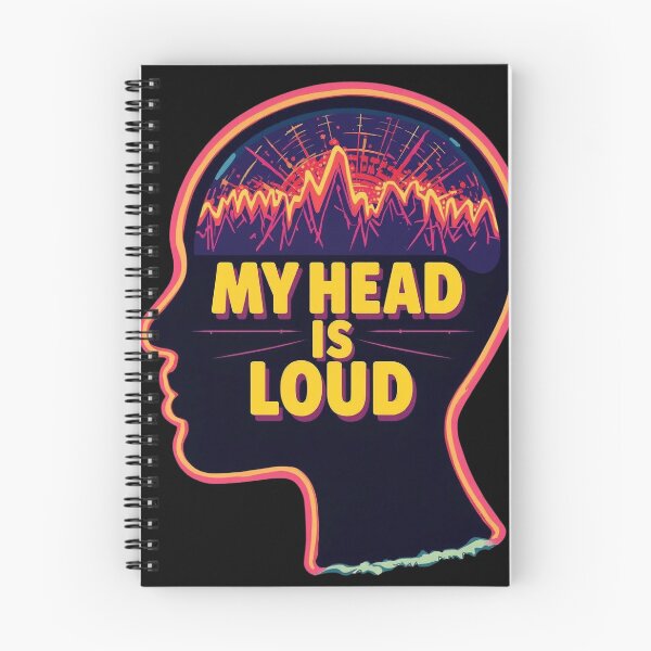 Item preview, My Head Is Loud – Overstimulated Mind Design designed and sold by Katzpy.