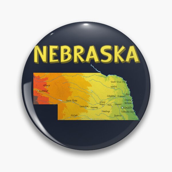 Item preview, Nebraska State Map - Vintage Topographic Sunset Style designed and sold by mashmosh.