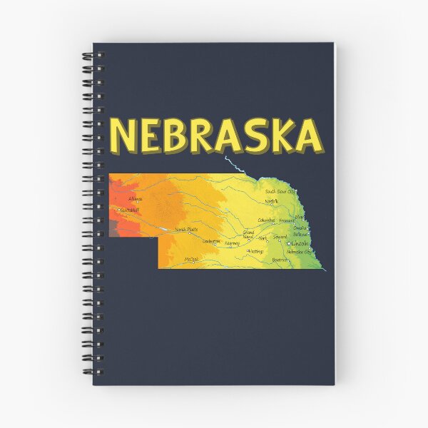 Item preview, Nebraska State Map - Vintage Topographic Sunset Style designed and sold by mashmosh.