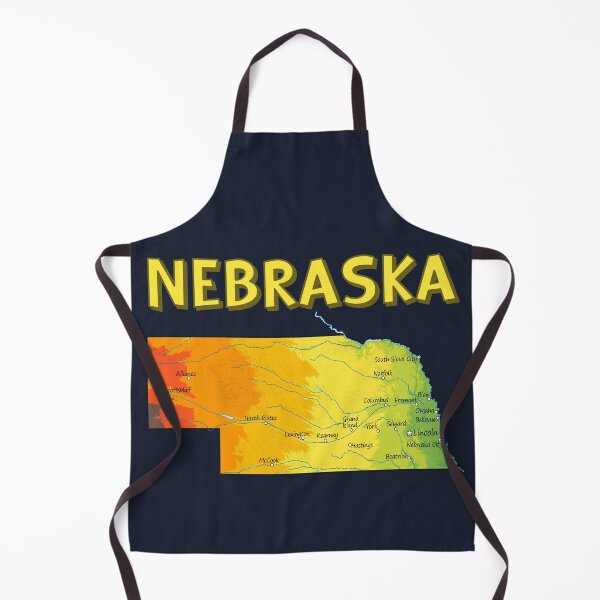 Item preview, Nebraska State Map - Vintage Topographic Sunset Style designed and sold by mashmosh.