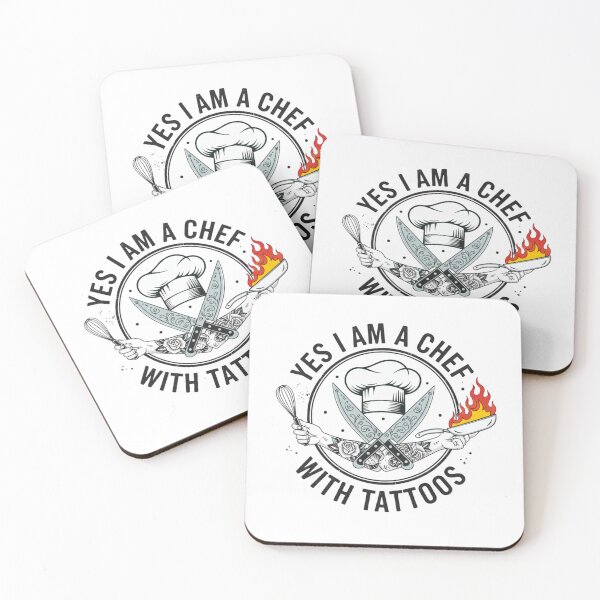 Item preview, Chef with tattoos sign - Tattooed cooking lover designed and sold by Lia Vina.