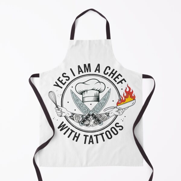 Item preview, Chef with tattoos sign - Tattooed cooking lover designed and sold by Lia Vina.
