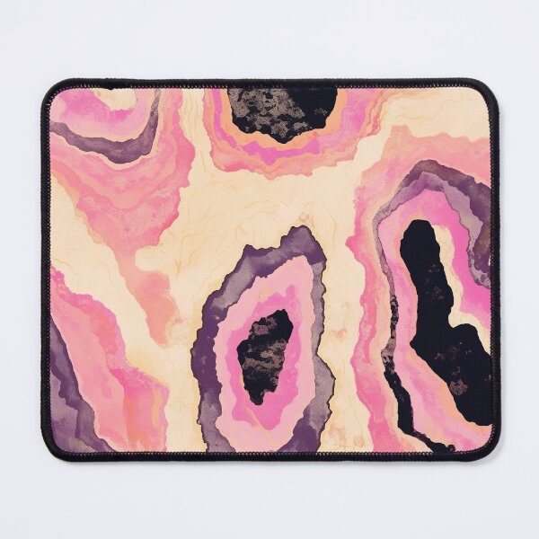 Item preview, Pink Agate Geode Topography Swirls Pattern designed and sold by bubblegoth.