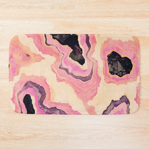 Item preview, Pink Agate Geode Topography Swirls Pattern designed and sold by bubblegoth.