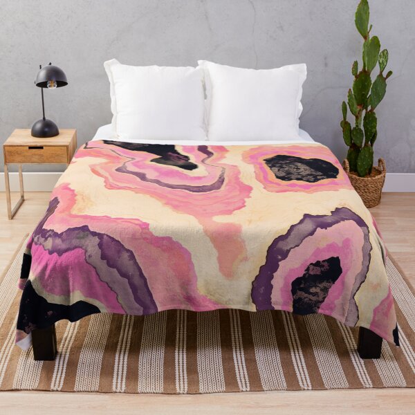 Item preview, Pink Agate Geode Topography Swirls Pattern designed and sold by bubblegoth.