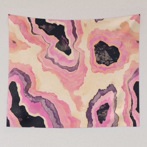 Item preview, Pink Agate Geode Topography Swirls Pattern designed and sold by bubblegoth.