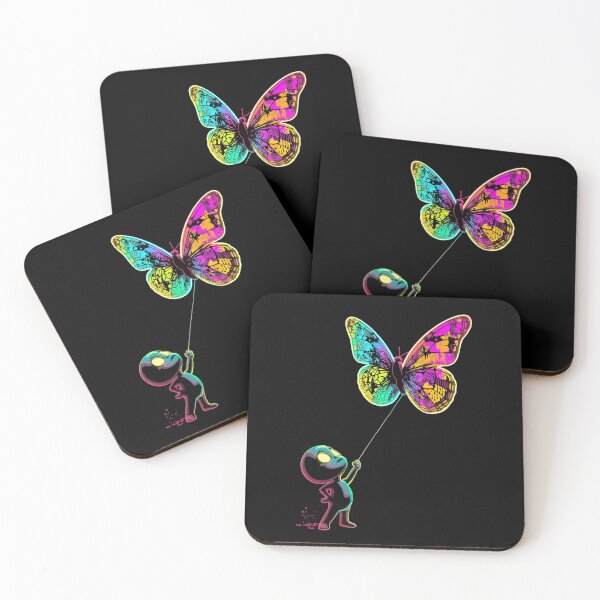 Item preview, Neon Street Art Butterfly Balloon – Pop Art Cartoon Graffiti Illustration designed and sold by PLUSHIWORLDtm.
