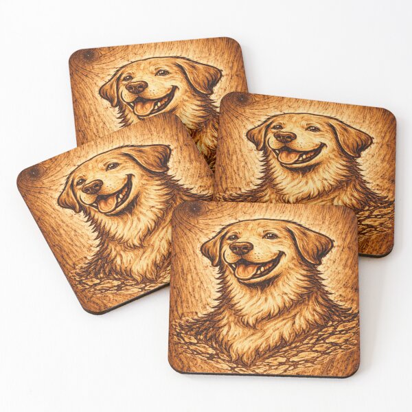 Item preview, Labrador Dad Woodcut Engraved Portrait designed and sold by PawPrintCustom.