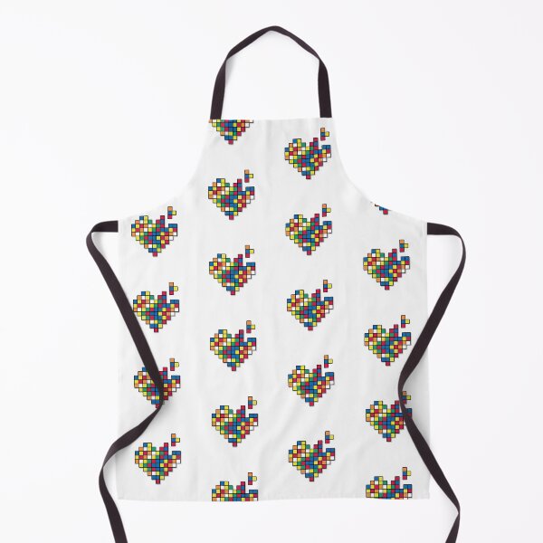 Item preview, Puzzle Heart - Complete the Love: Tetris & Rubik's Cube Mosaic Design designed and sold by Vector Woofs.