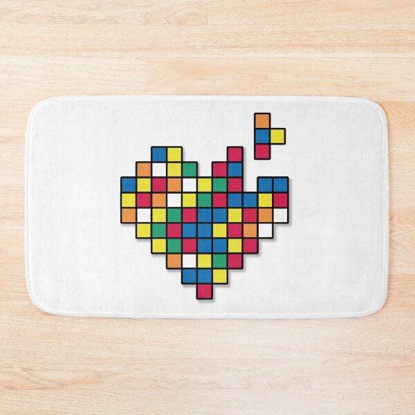 Item preview, Puzzle Heart - Complete the Love: Tetris & Rubik's Cube Mosaic Design designed and sold by Vector Woofs.