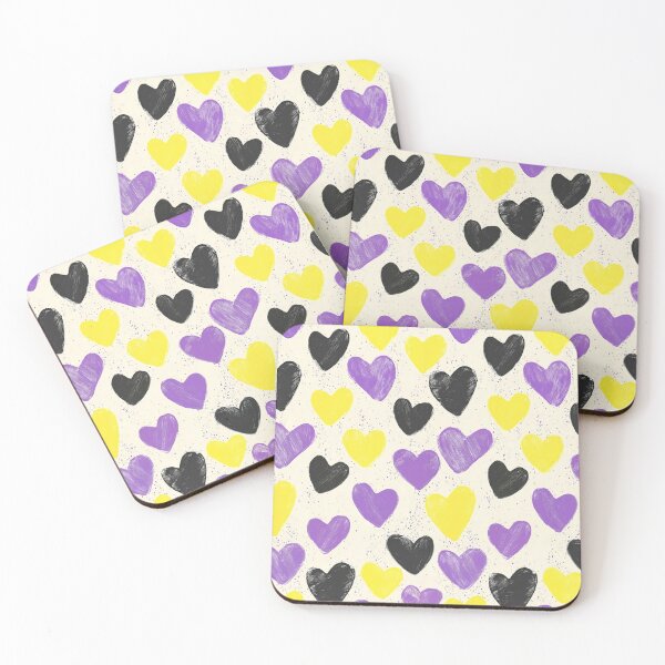 Item preview, Non-Binary Love Heart Pattern – LGBTQ+ Valentine designed and sold by Cannaxes Studio.