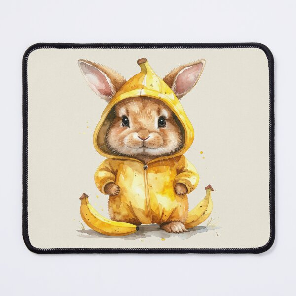 Item preview, Brown dwarf rabbit in a banana costume designed and sold by LiskoDesign.