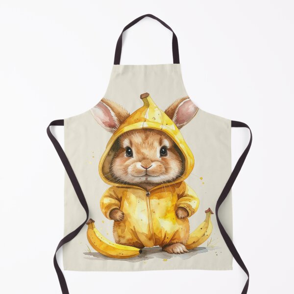 Item preview, Brown dwarf rabbit in a banana costume designed and sold by LiskoDesign.