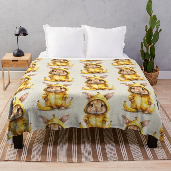 Item preview, Brown dwarf rabbit in a banana costume designed and sold by LiskoDesign.