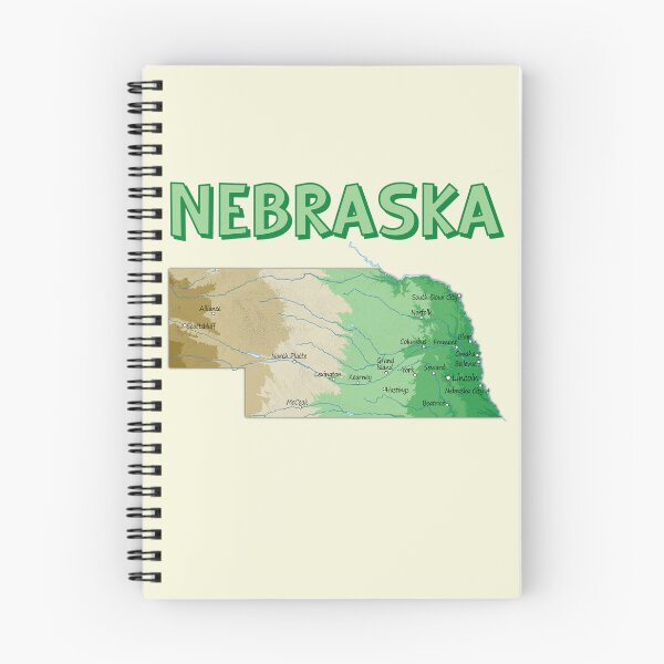 Item preview, Nebraska State Topographic Map - Green & Earth Tones Heritage designed and sold by mashmosh.