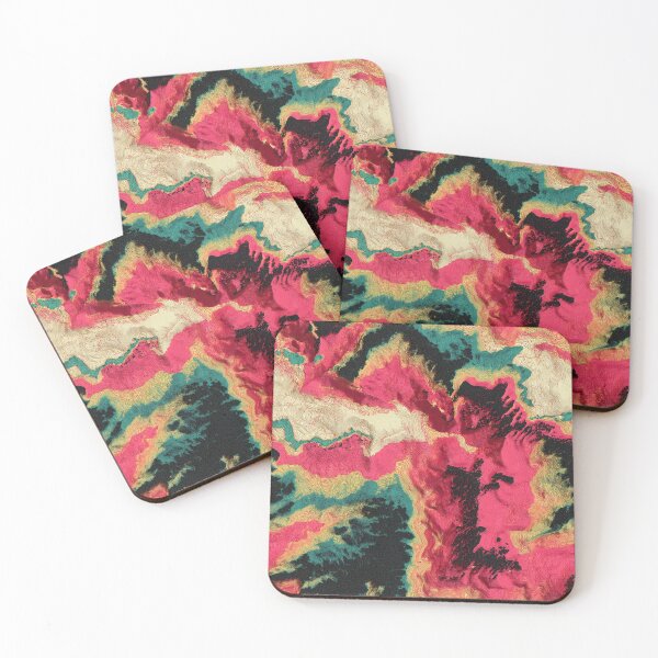 Item preview, Neon Topographic Contour Map Swirls Pattern designed and sold by bubblegoth.