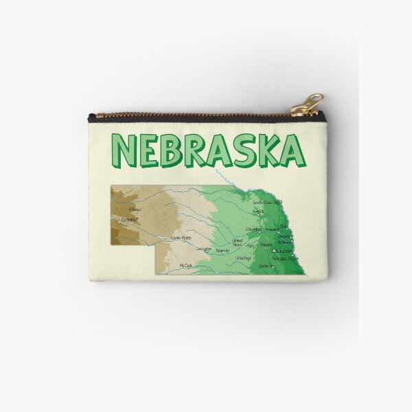 Item preview, Nebraska State Topographic Map - Green & Earth Tones Heritage designed and sold by mashmosh.