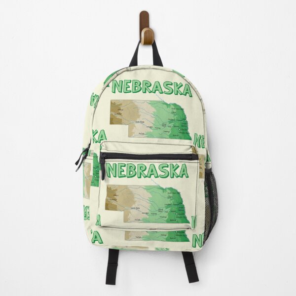 Item preview, Nebraska State Topographic Map - Green & Earth Tones Heritage designed and sold by mashmosh.