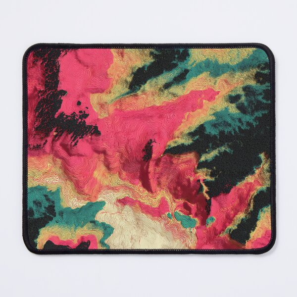 Item preview, Neon Topographic Contour Map Swirls Pattern designed and sold by bubblegoth.