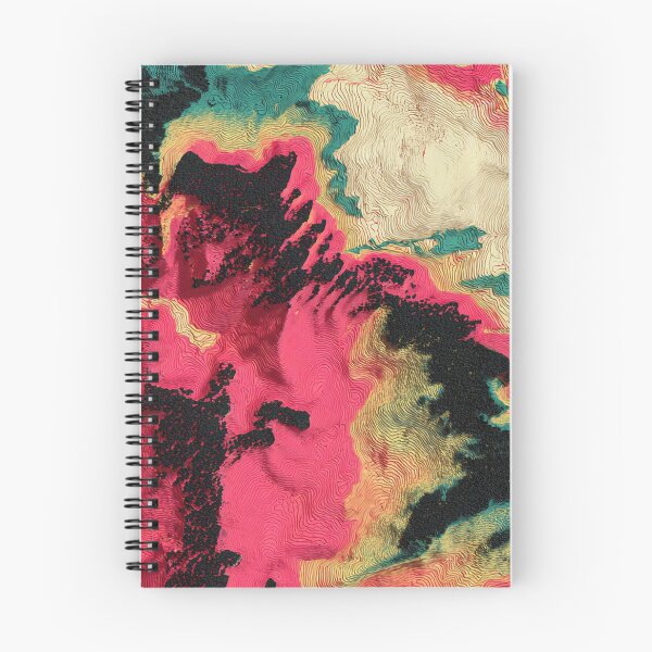 Item preview, Neon Topographic Contour Map Swirls Pattern designed and sold by bubblegoth.