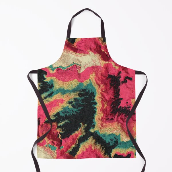 Item preview, Neon Topographic Contour Map Swirls Pattern designed and sold by bubblegoth.