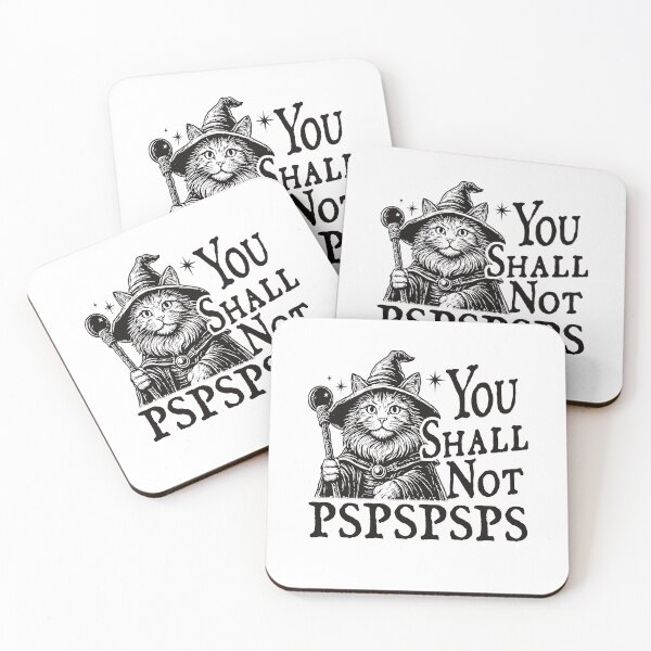 Item preview, You Shall Not PSPSPSPS Funny Cat Wizard designed and sold by RandyHaskins.