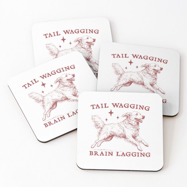 Item preview, Golden Retriever Tall Wagging Brain Lagging, Funny Mental Health designed and sold by RandyHaskins.