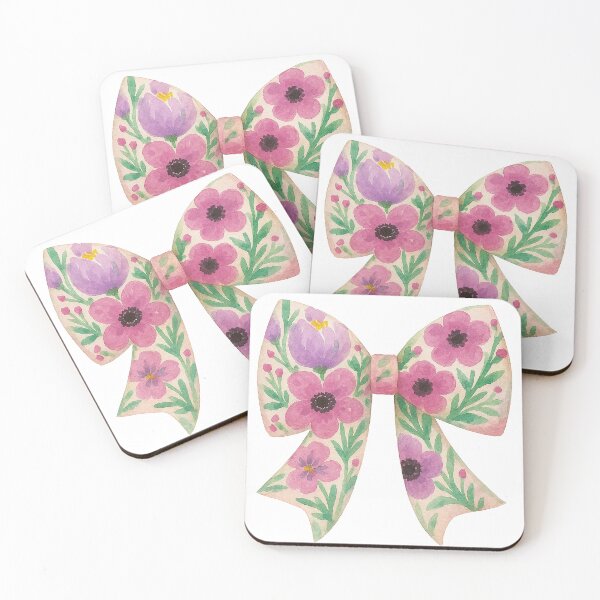 Item preview, Floral Watercolor Ribbon Bow Illusrtration designed and sold by Pacika.