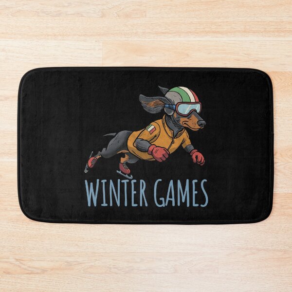 Item preview, Winter Games – Fast as a Dachshund on Ice designed and sold by CARPIO Creations.