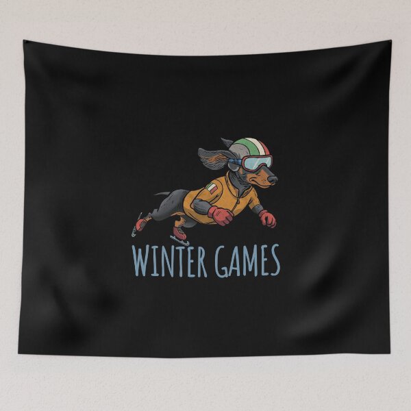 Item preview, Winter Games – Fast as a Dachshund on Ice designed and sold by CARPIO Creations.