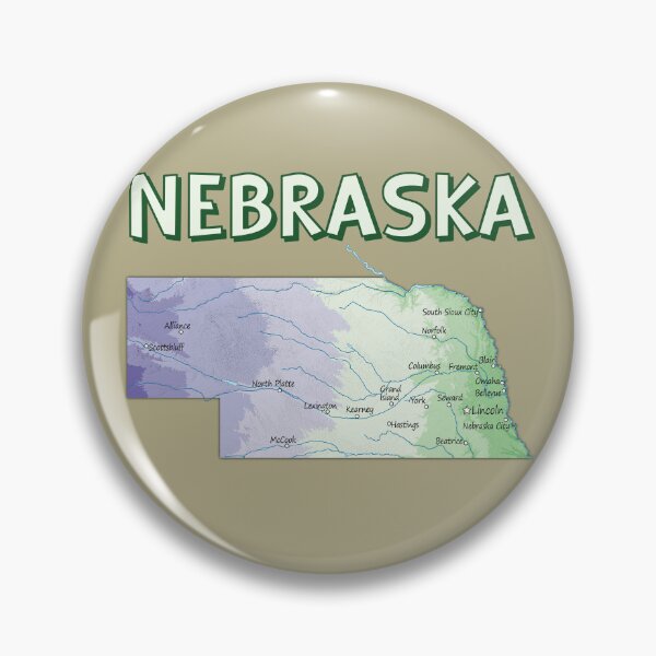 Item preview, Nebraska State Map Vintage Retro Travel Illustration designed and sold by mashmosh.