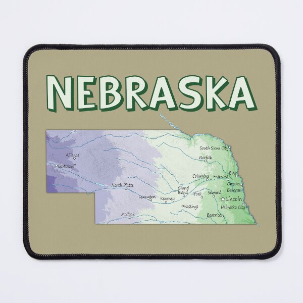 Item preview, Nebraska State Map Vintage Retro Travel Illustration designed and sold by mashmosh.