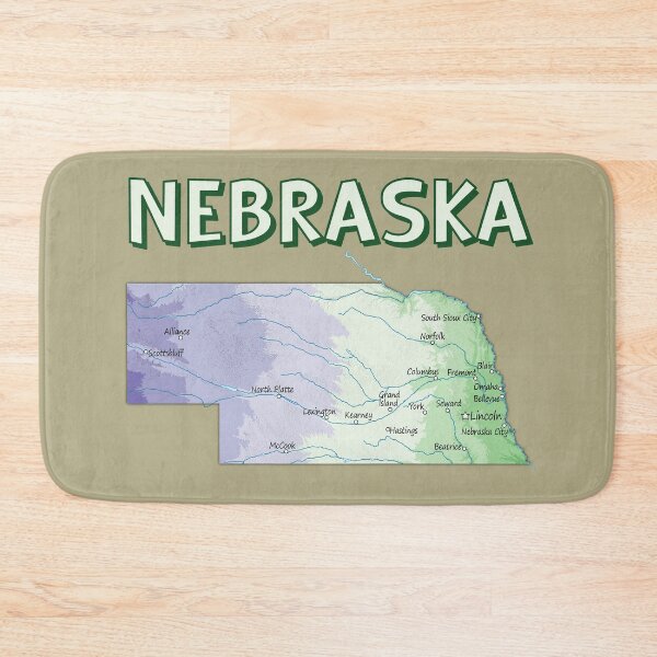 Item preview, Nebraska State Map Vintage Retro Travel Illustration designed and sold by mashmosh.