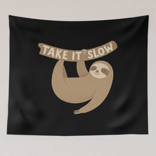 Item preview, Take It Slow - Minimalist Sloth Design designed and sold by MKreative Studio.