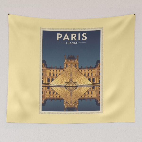 Item preview, Paris Vintage Travel Art - Louvre - France designed and sold by Wanderprintt.