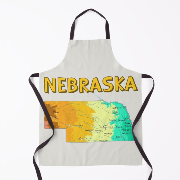 Item preview, Nebraska State Topographic Map - Sunset Palette designed and sold by mashmosh.