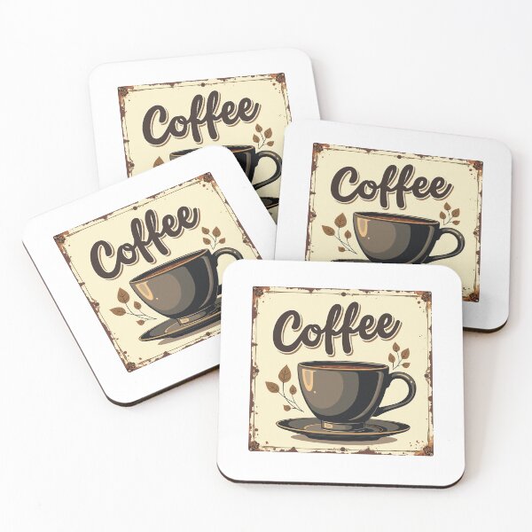 Item preview, Vintage coffee label retro design designed and sold by CleanDecor.