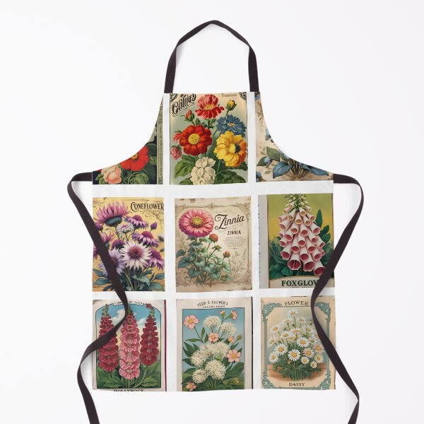 Item preview, Vintage Botanical Flower Seed Packet Art – Retro Floral Garden Print designed and sold by Estelle Printworks.