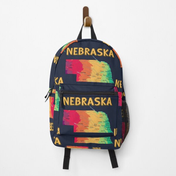 Item preview, Nebraska State Topographic Map - Vibrant Colors designed and sold by mashmosh.