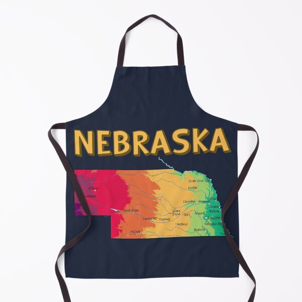 Item preview, Nebraska State Topographic Map - Vibrant Colors designed and sold by mashmosh.