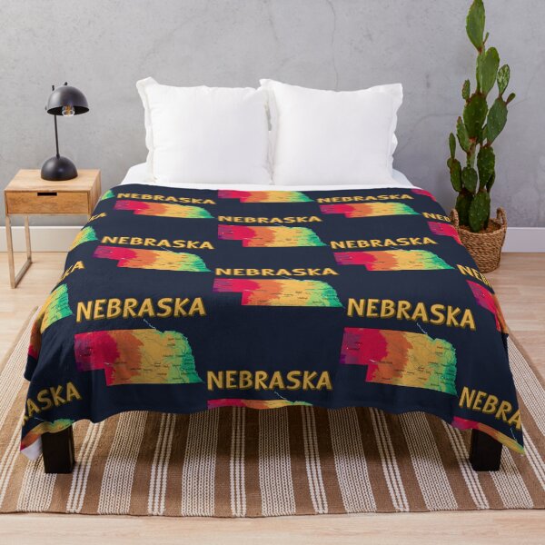 Item preview, Nebraska State Topographic Map - Vibrant Colors designed and sold by mashmosh.