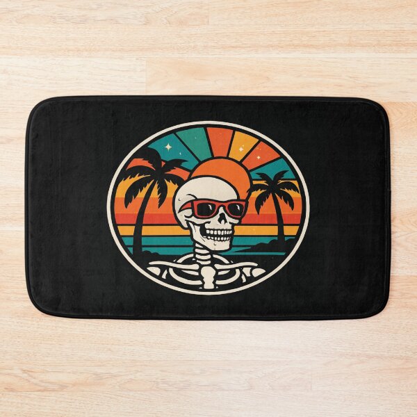 Item preview, Retro Skeleton in Sunglasses with Tropical Sunset Vibes – Bold Summer Beach Art for Cool Souls designed and sold by Bright Nest Studio.