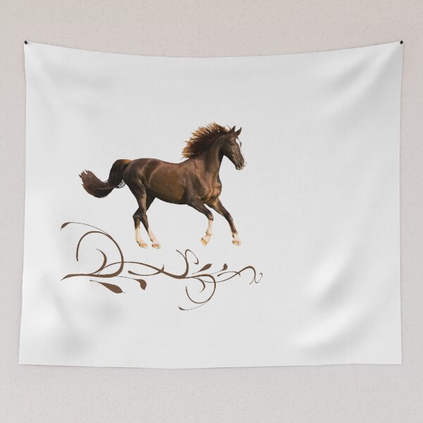 Item preview, Dark Brown Horse with Birds – Minimal Logo Design designed and sold by Dotadoari.