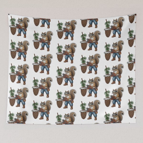 Item preview,  Lumberjack Squirrel with Chainsaw and Pinecone designed and sold by TeeARTHY.