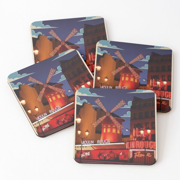 Item preview, Paris Vintage Travel Art - Moulin Rouge - France designed and sold by Wanderprintt.