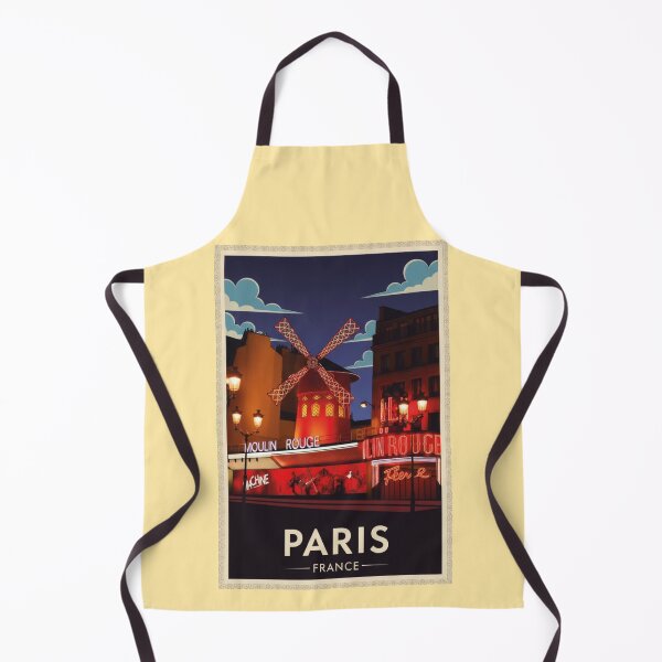 Aperçu de l'œuvre Paris Vintage Travel Art - Moulin Rouge - France créée et vendue par Wanderprintt.