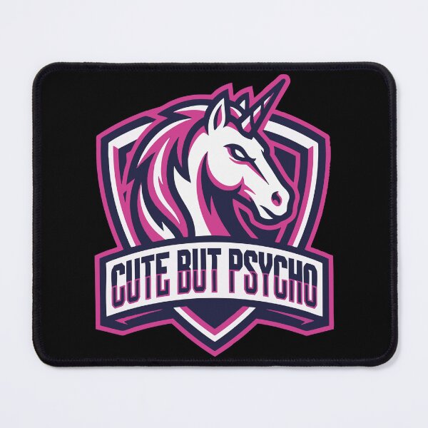 Artikelvorschau, Cute But Psycho – Unicorn Badge entworfen und verkauft von drizzd.