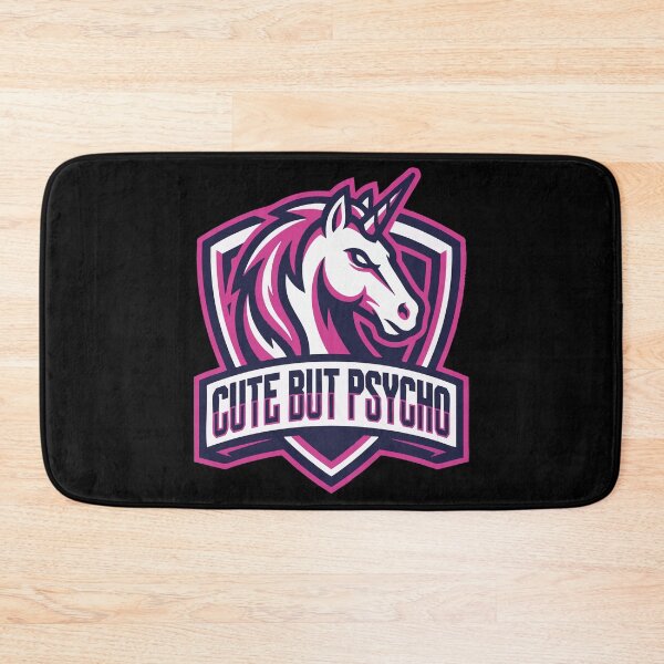 Artikelvorschau, Cute But Psycho – Unicorn Badge entworfen und verkauft von drizzd.