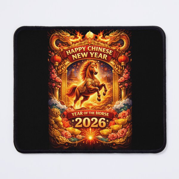 Item preview, Happy Chinese New year of the Horse 2026 designed and sold by PluffyPanda.
